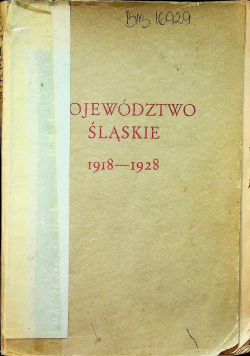 Województwo śląskie 1918 1928 1929r