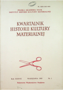 Kwartalnik historii kultury materialnej nr 1