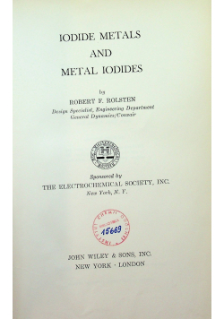Iodide metals and metal iodides