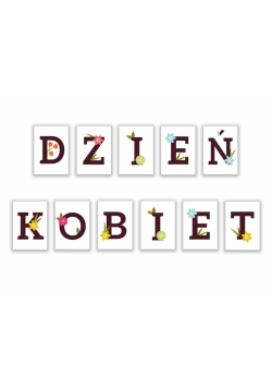 Litery dekoracyjne A4 - Dzień Kobiet 11el