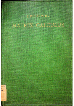 Matrix calculus