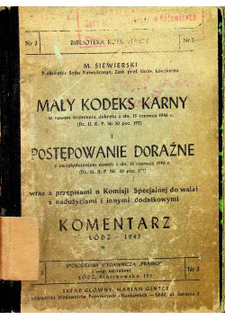 Mały kodeks karny 1947 r