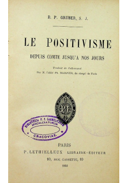 Le positivisme 1893 r.