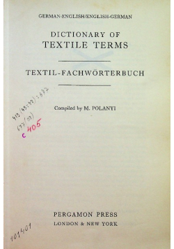 Dictionary of Textile Terms
