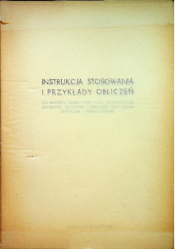 Instrukcja stosowania i przykłady obliczeń