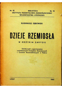 Dzieje rzemiosła 1947 r.