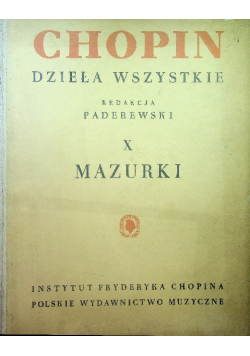 Chopin dzieła wszystkie  Mazurki 1949r