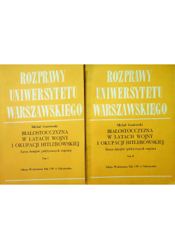 Rozprawy Uniwersytetu Warszawskiego tom I i II