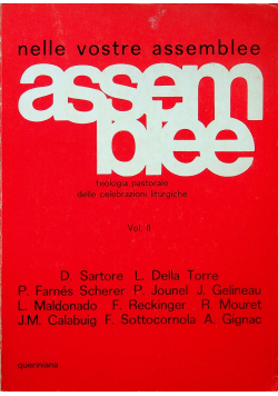 Nelle Vostre Assemblee Vol II