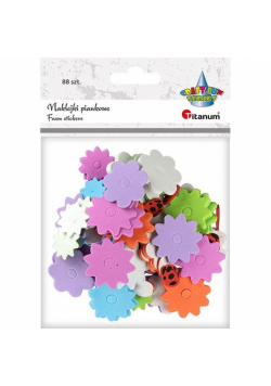 Naklejki piankowe kwiaty mix 88szt