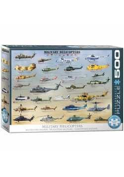 Puzzle 500 Helikoptery wojskowe XXL