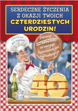 Kartka okolicznościowa Urodziny duża 40 TDF22
