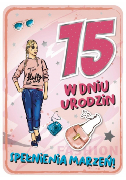 Karnet Urodziny 15 GM-754