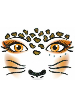 Naklejka Face Art Leopard