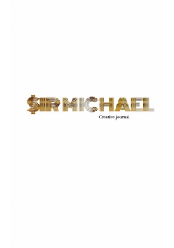 Gold graphic  sir Michael  branded  Blank page  Creative Note journal