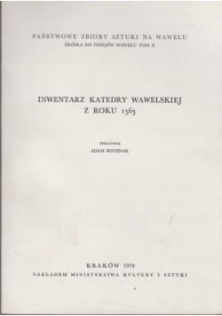 Inwentarz Katedry Wawelskiej z roku 1563