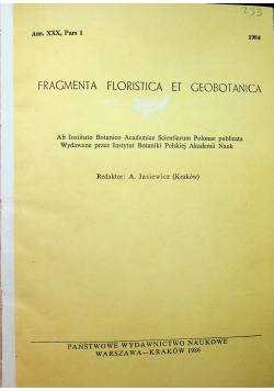 Fragmenta Floristica et geobotanica 1 do 4