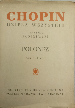 Chopin Dzieła wszystkie Polonez