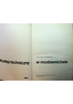 Postęp techniczny w mostownictwie