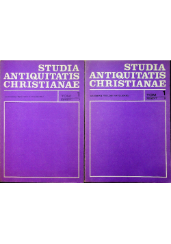 Studia antiquitatis christianae tom1 i 2