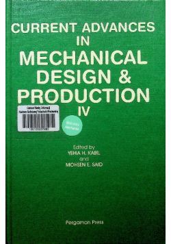 Current advances in mechanical design production Tom IV