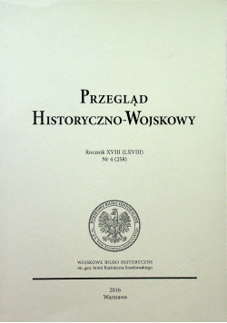 Przegląd Historyczno Wojskowy rocznik XVII nr 4