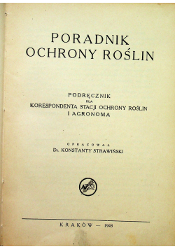 Poradnik ochrony roślin 1943 r