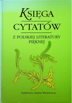 Księga cytatów z polskiej literatury pięknej
