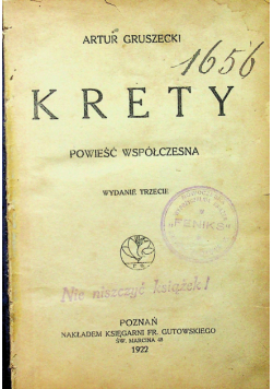 Krety powieść współczesna 1922 r.