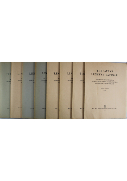 Thesaurus linguae latinae vol V 8 części
