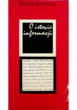 O istocie informacji