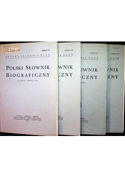 Polski słownik biograficzny tom XXXIII 4 zeszyty
