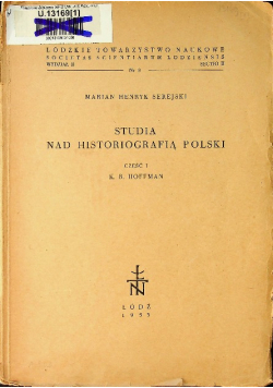 Studia nad historiografią Polski część 1