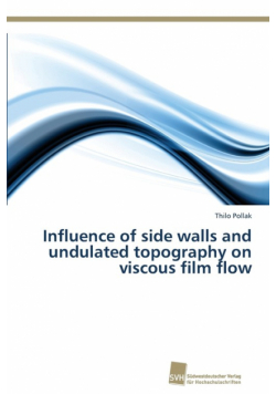 Influence of side walls and undulated topography on viscous film flow