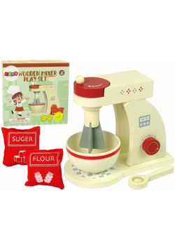 Drewniany robot kuchenny mikser z akcesoriami