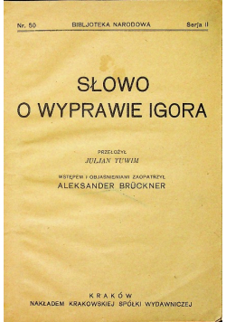 Słowo o wyprawie Igora 1928 r