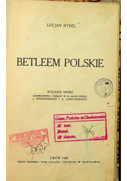 Betleem Polskie 1928 r