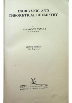 Inorganic and theoretical chemistry 1948r