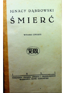 Śmierć 1921 r.