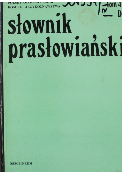 Słownik prasłowiański tom 4