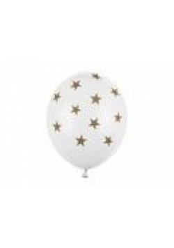 Balony Gwiazdki, Pastel Pure White 30cm 50szt