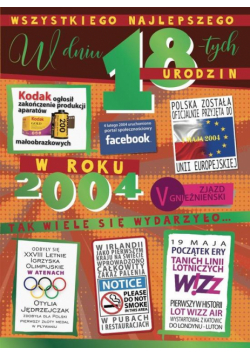 Karnet V-024 Urodziny 18