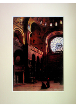 Reprodukcja obrazu „Wnętrze bazyliki” autorstwa Aleksandra Gierymskiego z 1899 roku Nowe