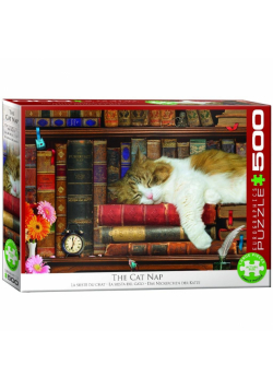 Puzzle 500 Śpiący kot XXL