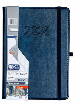 Kalendarz 2023 B6 dzienny Jazz granatowy ELEFANT