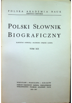 Polski Słownik Biograficzny tom XI