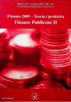 Finanse 2009 teoria i praktyka