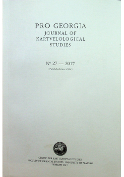Pro Georgia Journal of kartvelological studies No 27
