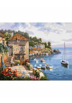 Malowanie po numerach - Jezioro Como 40x50