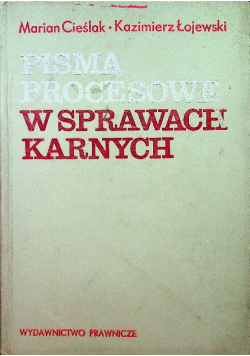 Pisma procesowe w sprawach karnych